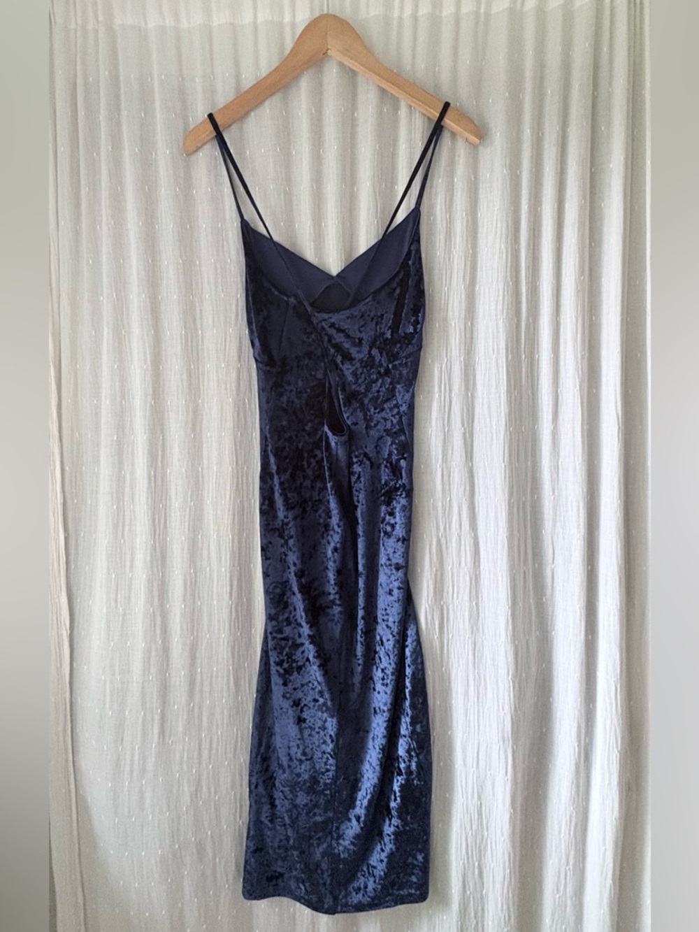 Lulu's Navy Blue Velvet Dress - Picture 3 of 7